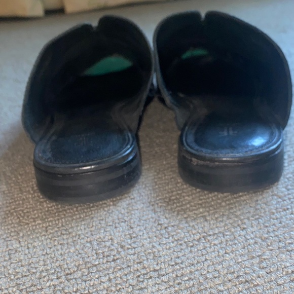Frye Nolan Seam Mules Black Leather Slip-On Mules sz 9M - Picture 12 of 13